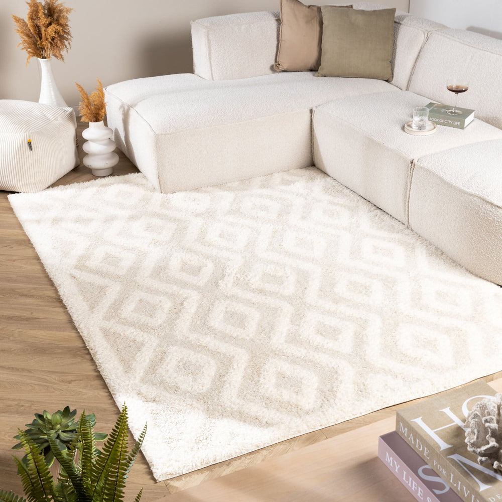 Scandinavian Rug - Lova Diamond Cream