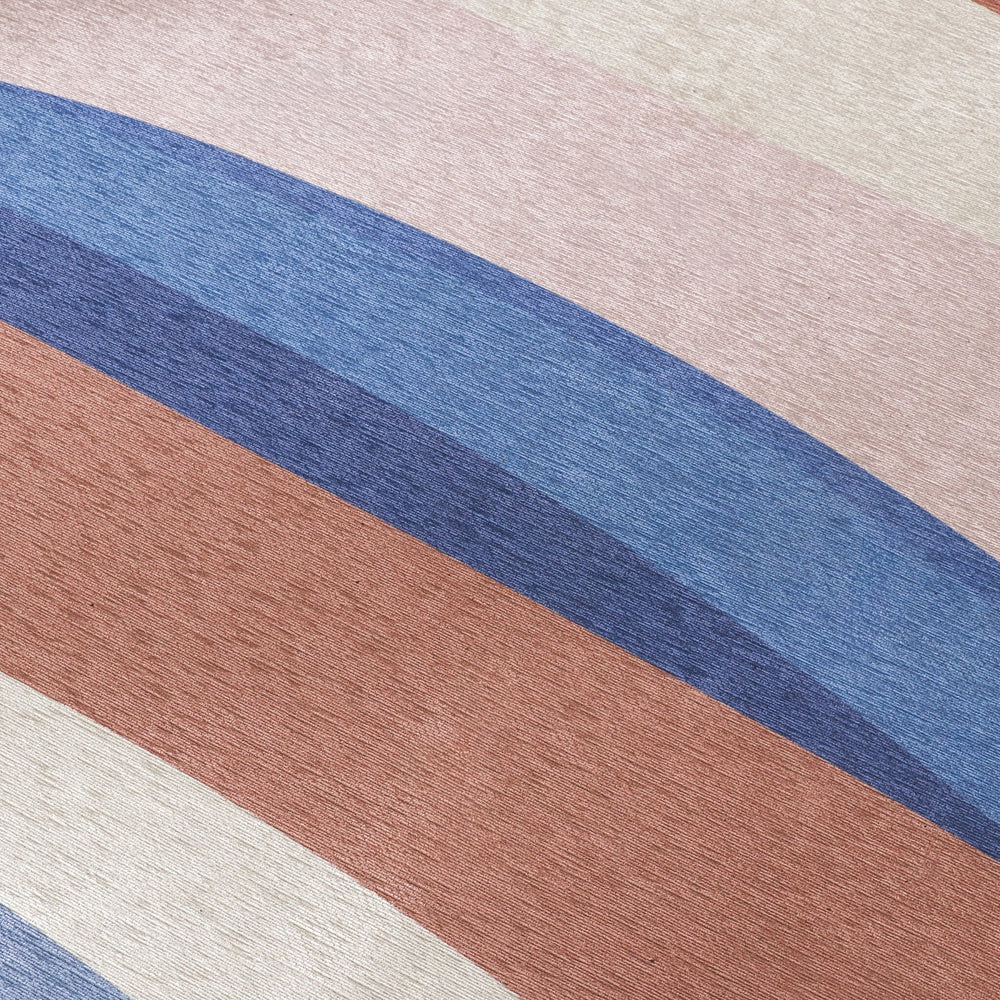 Geometric Rug – Swing Waves Blue/Pink
