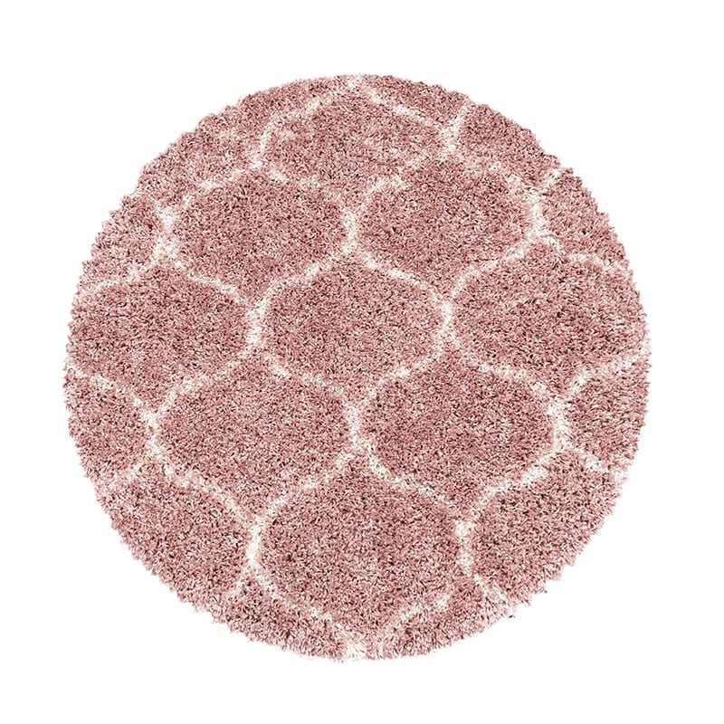 Round Berber Rug - Agadir Circle Pink/Cream
