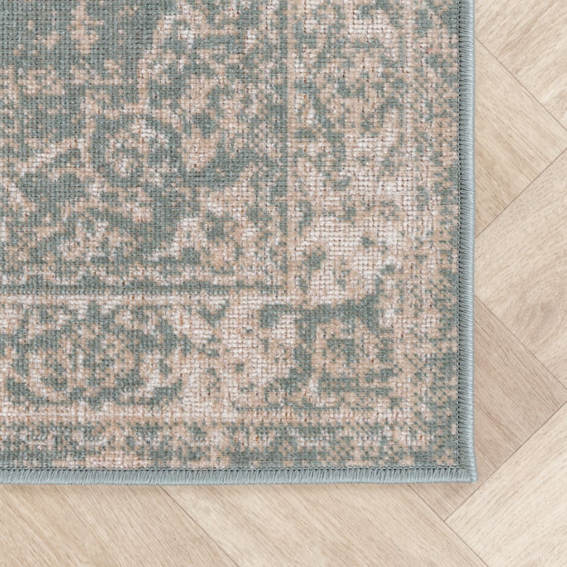 Vintage Runner Rug - Spring Medallion Green/Cream