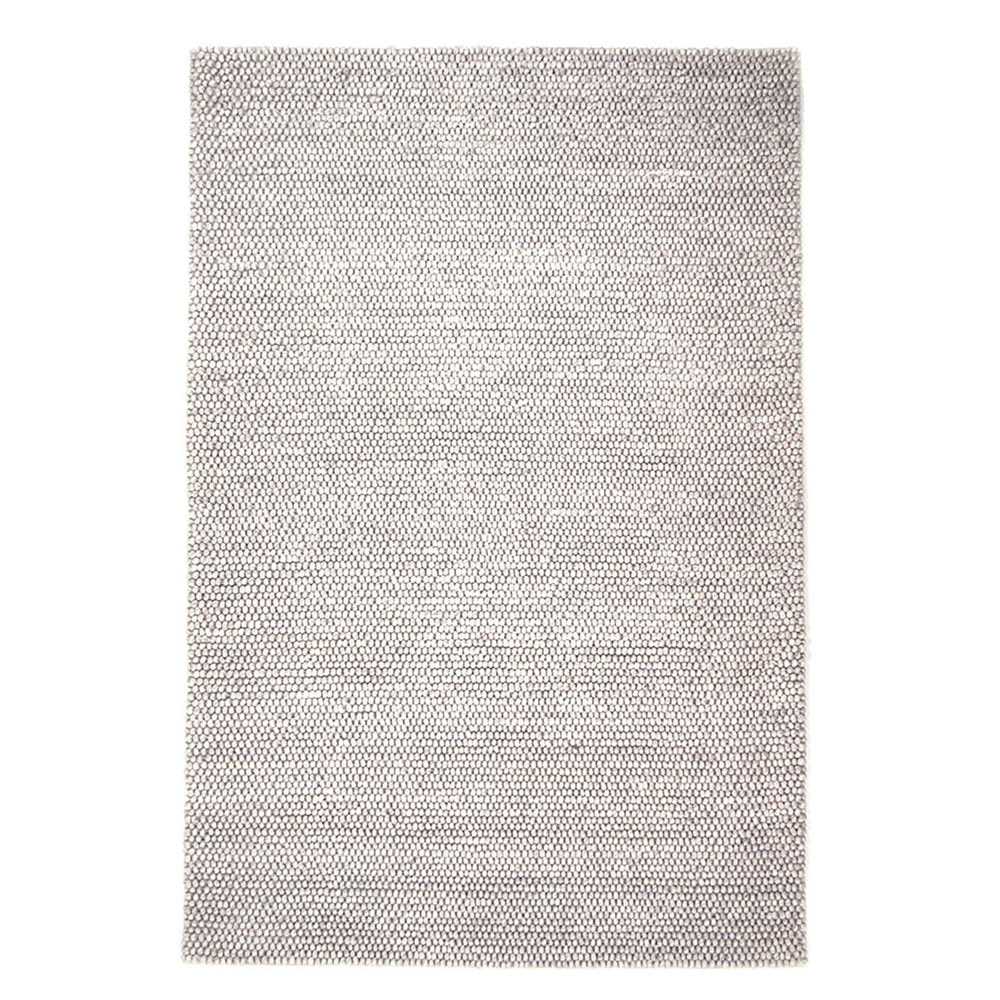 Wool Floor Rug - New Loop Light Grey 814