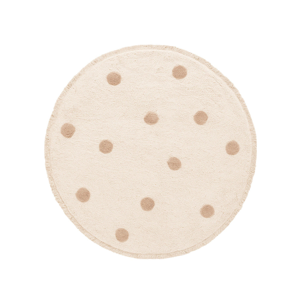 Round Kids’ Rug – Lou Dots Taupe