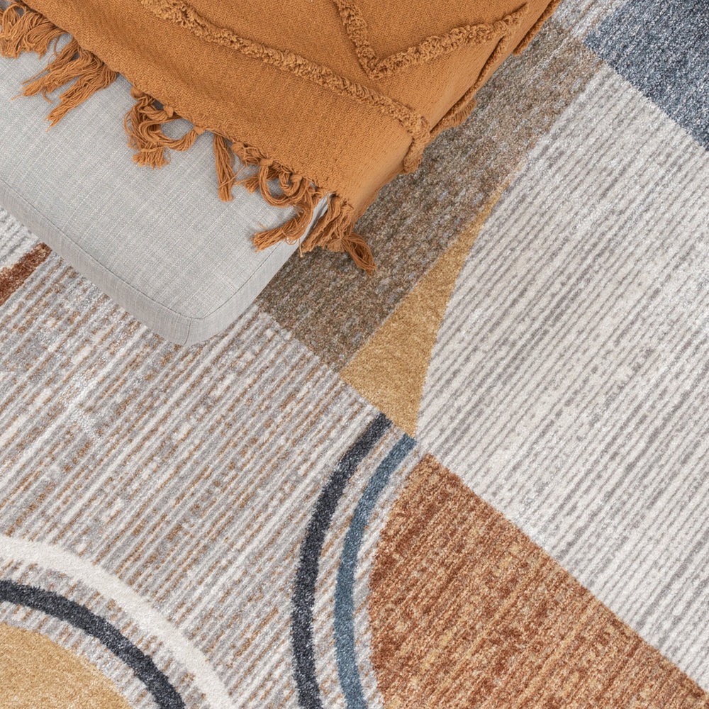 Round washable rug - Misha Blocks Multicolour