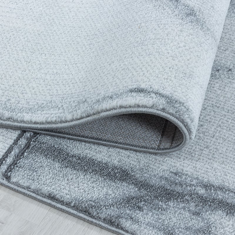 Modern floor rug - Marble Box Grey/Silver