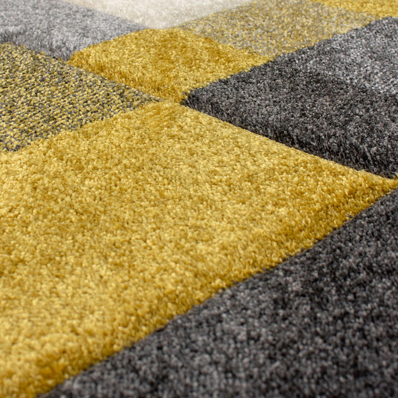 Modern Floor Rug - Hando Nimbus Grey/Ochre Yellow