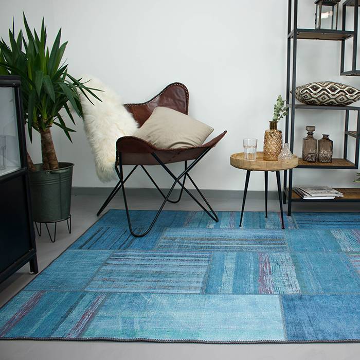 Rug Patchwork - Moods Blue/Multicolour No.14