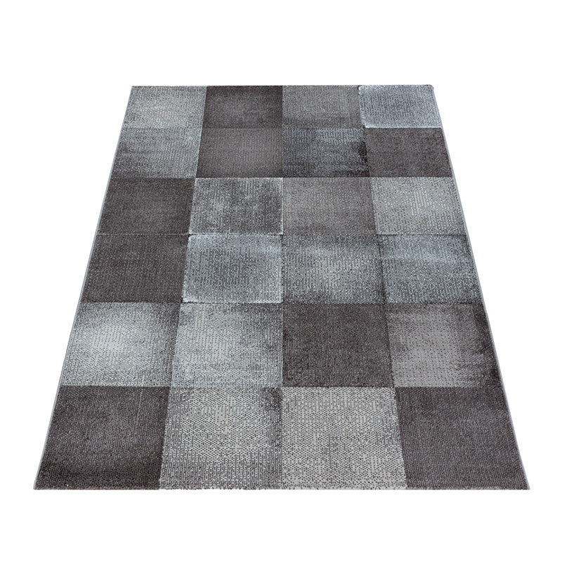 Modern Floor Rug - Streaky Box Brown/Beige