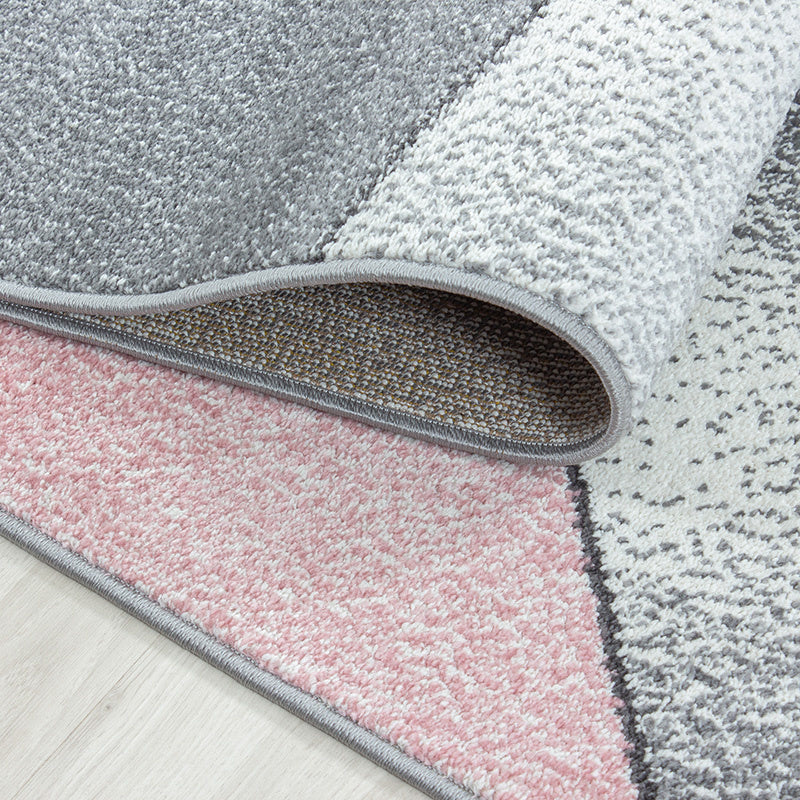 Modern Floor Rug - Brick Pink 1120