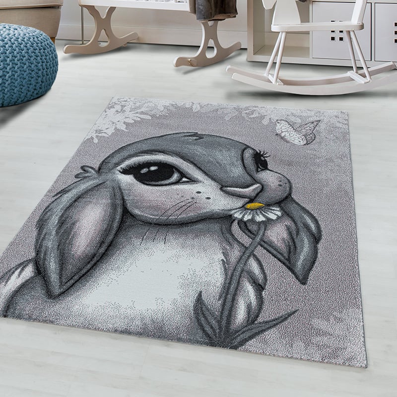 Kids floor rug - Fleurtje Rabbit Pink