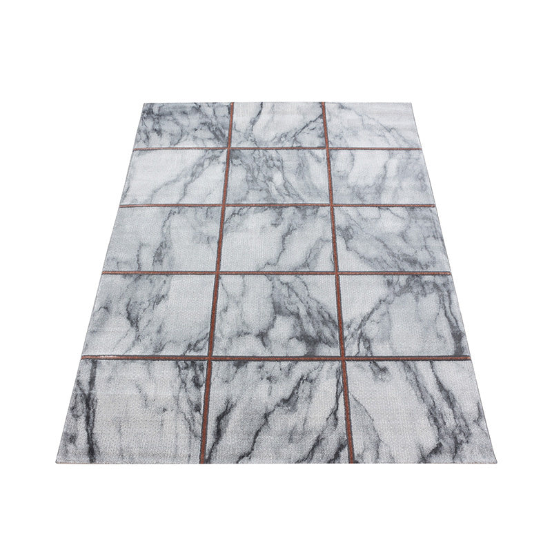 Modern floor rug - Marble Box Grey/Brown