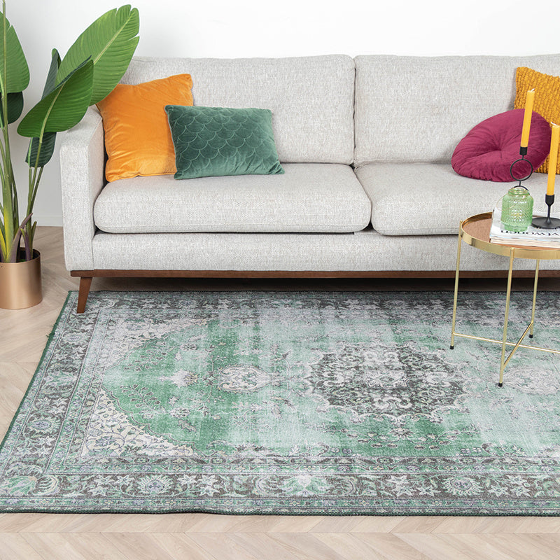 Vintage Rug - Estate Medallion Dark Green