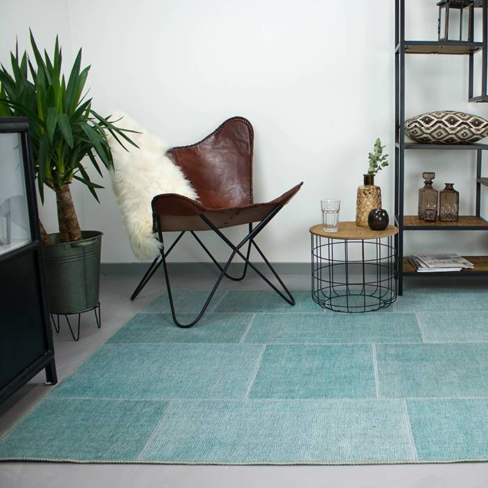 Patchwork Rug - Moods Sea Blue No.08 190x290cm