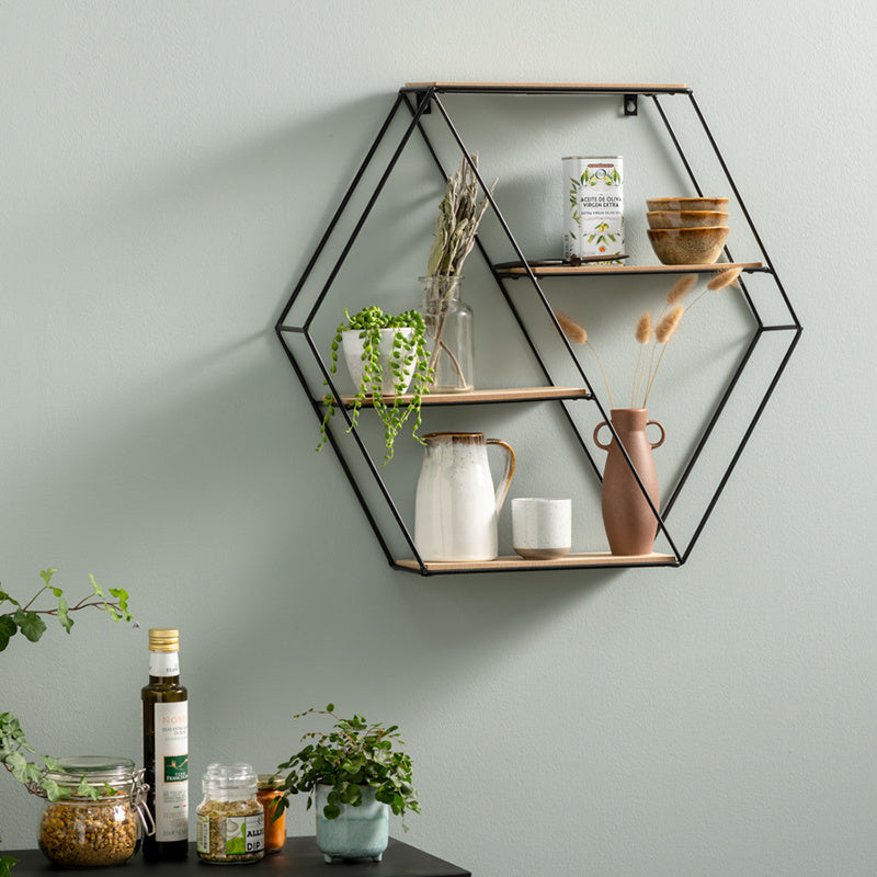 Vintage wall rack – Hexagon
