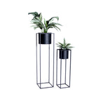 Planter - Violeta Black 2/set