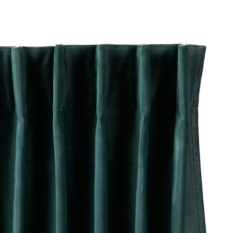 Velvet curtains - Petrol - Hooks