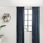 Velvet curtains - Dark blue - Hooks