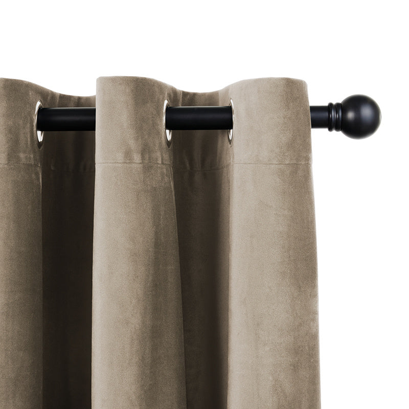 Velvet curtains - Light Taupe - Rings