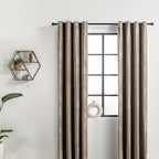 Velvet curtains - Light Taupe - Rings