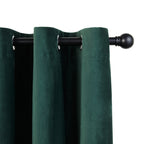 Velvet curtains - Petrol - Rings