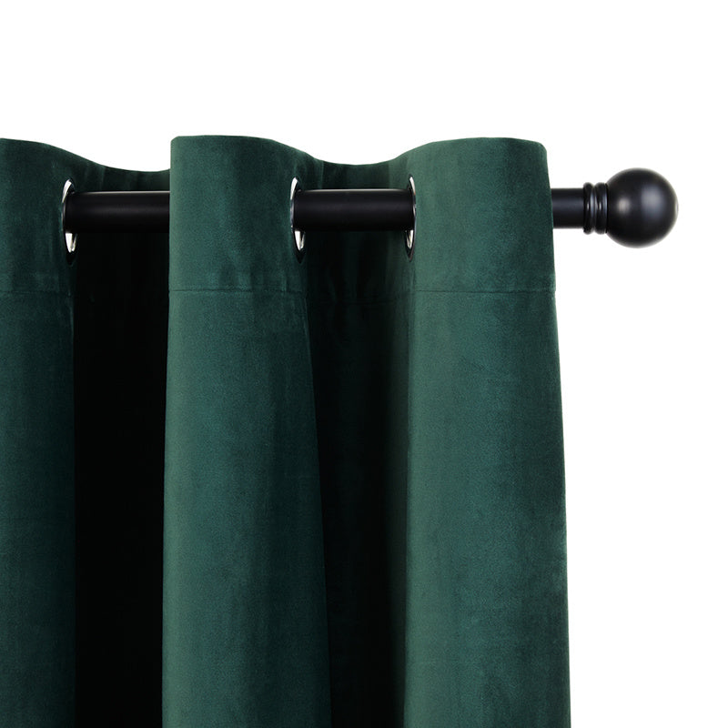 Velvet curtains - Petrol - Rings