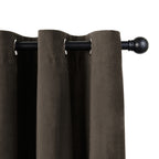 Velvet curtains - Dark Taupe - Rings