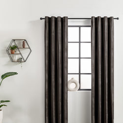 Velvet curtains - Dark Taupe - Rings