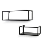 Wall shelf - Madrid Black 2/set