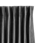 Velvet curtains - Grey - Hooks