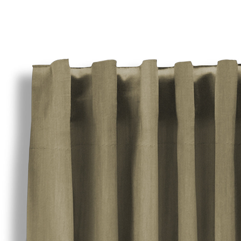 Luxury blackout curtains - Beige - Hooks