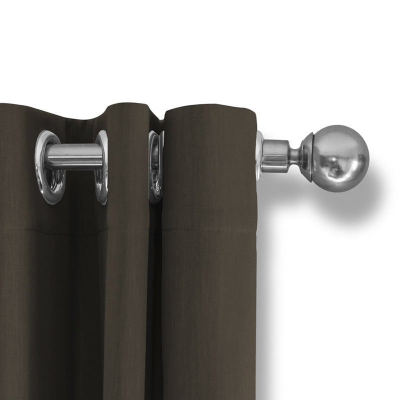 Luxury blackout curtains - Dark Taupe - Rings