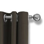 Luxury blackout curtains - Dark Taupe - Rings
