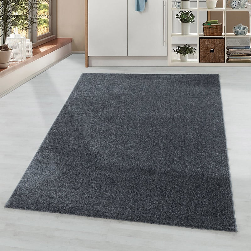 Low-pile floor rug - Smoothly Anthracite