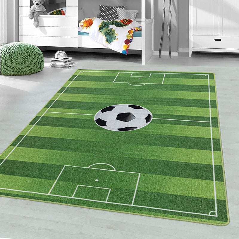 Football Rug - Pleun Football Field Green