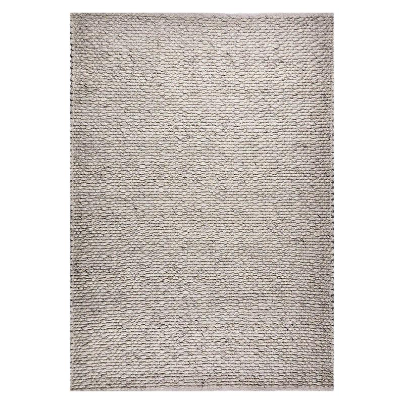 Wool floor rug - Leona Silver/Grey