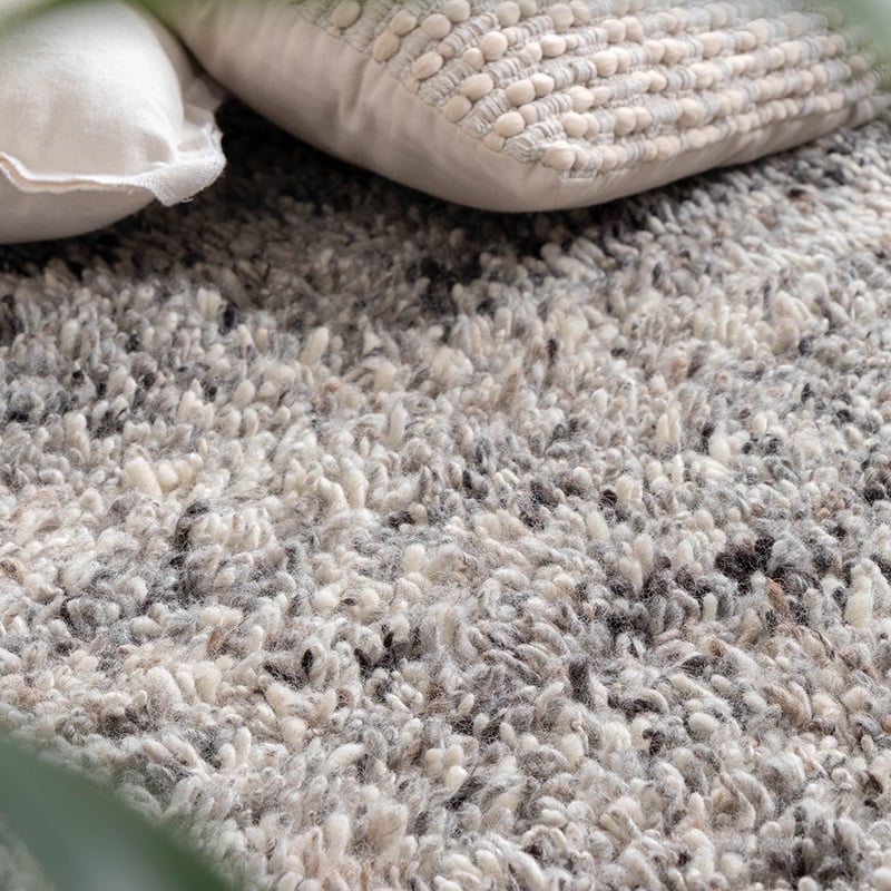 High Pile Wool Rug - Royal Light Grey/Blended
