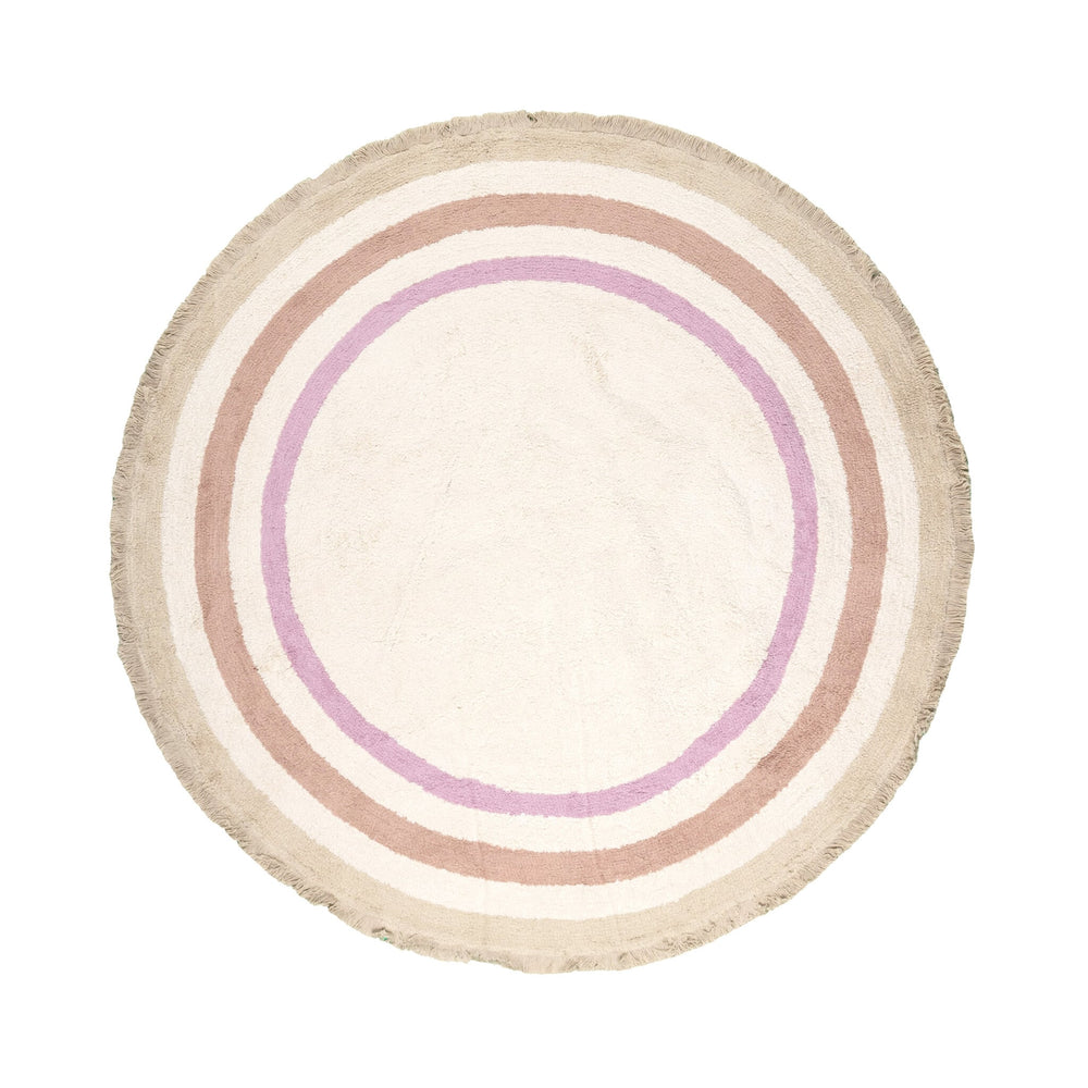 Round washable kids rug - Milo Pink