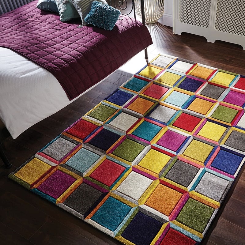 Modern Area Rug - Spectro Waltz Multicolor
