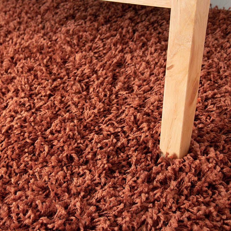 High Pile Rug - Solid Terracotta