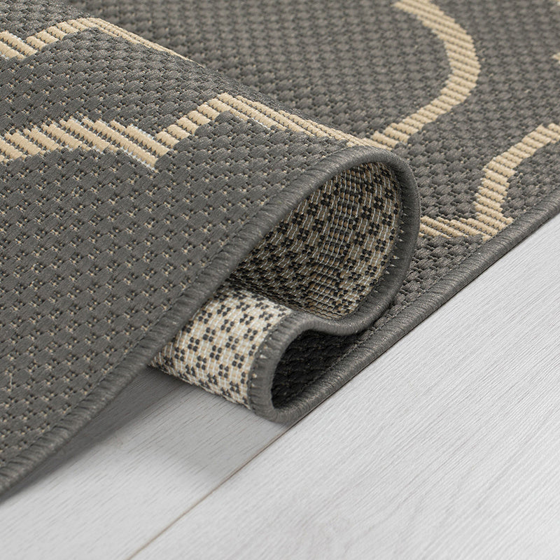 Retro Balcony Rug - Floreno Milan Anthracite/Beige