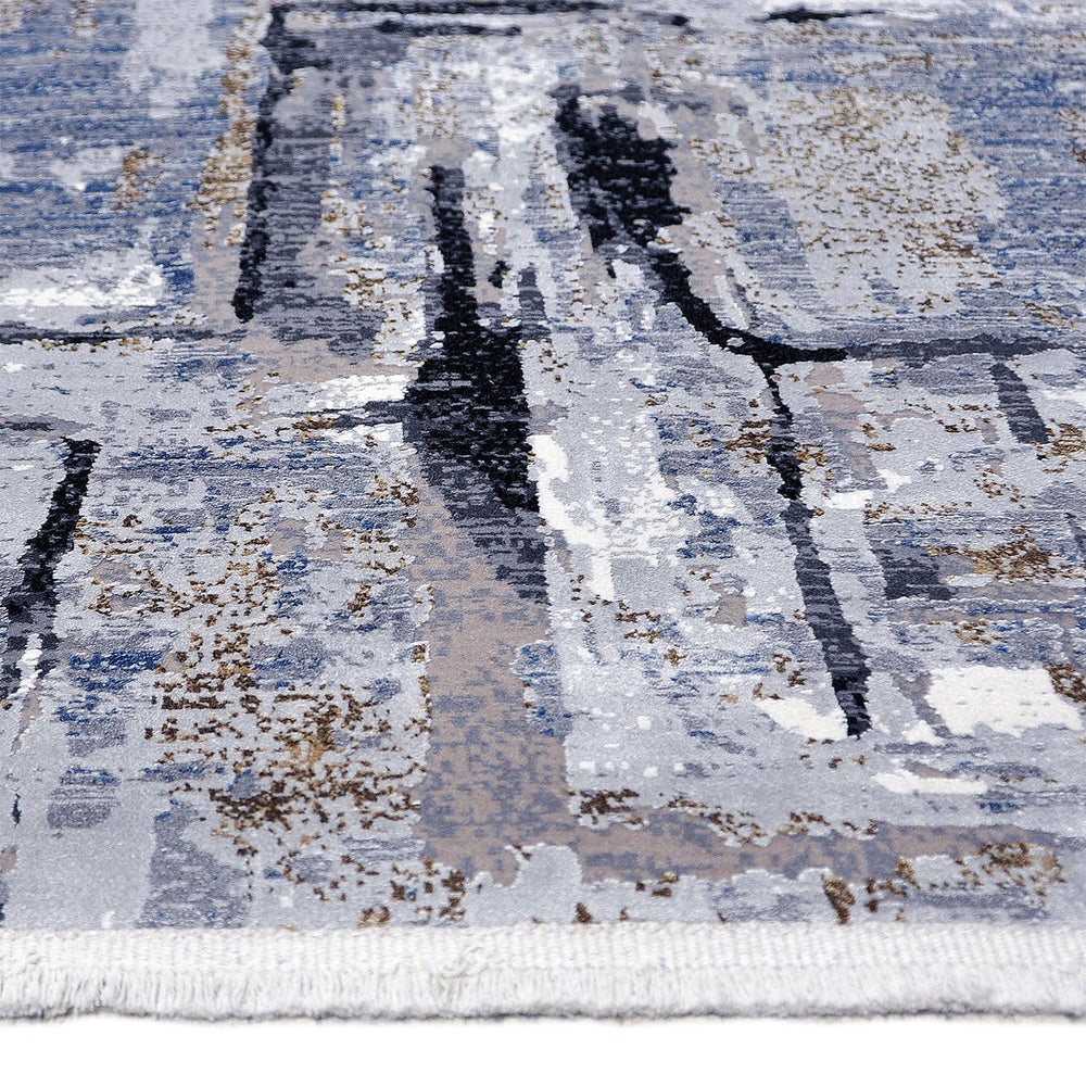 Soft Floor Rug - Olisa Dark Blue/Gray