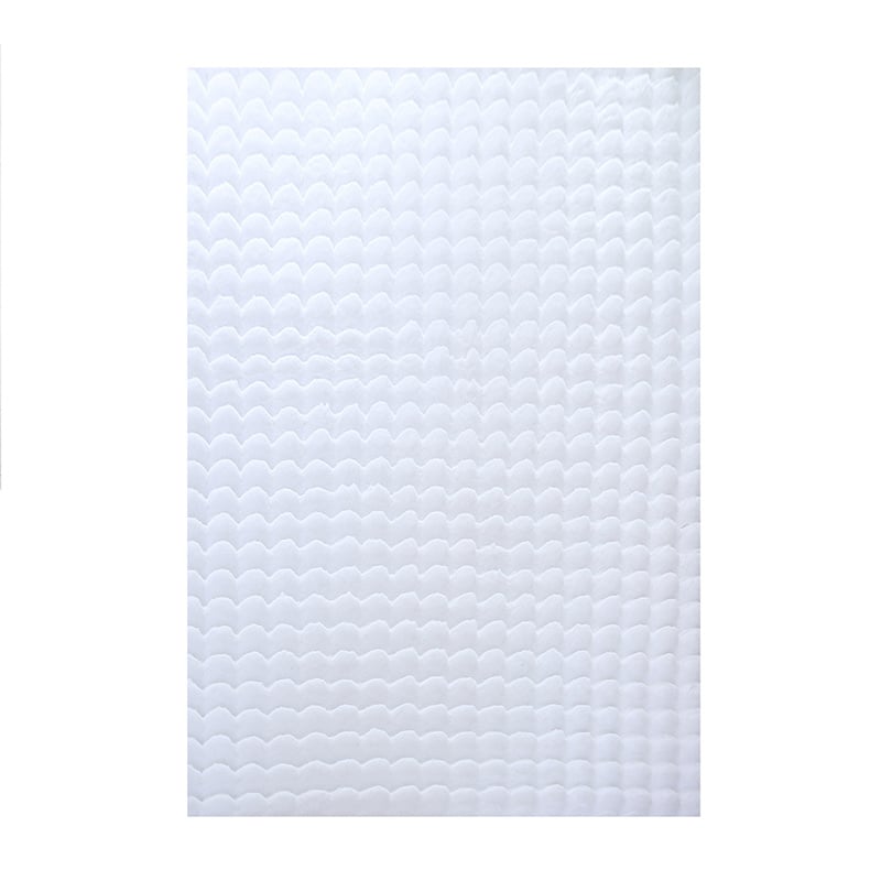 Soft high-pile floor rug - Ambrey 3D White