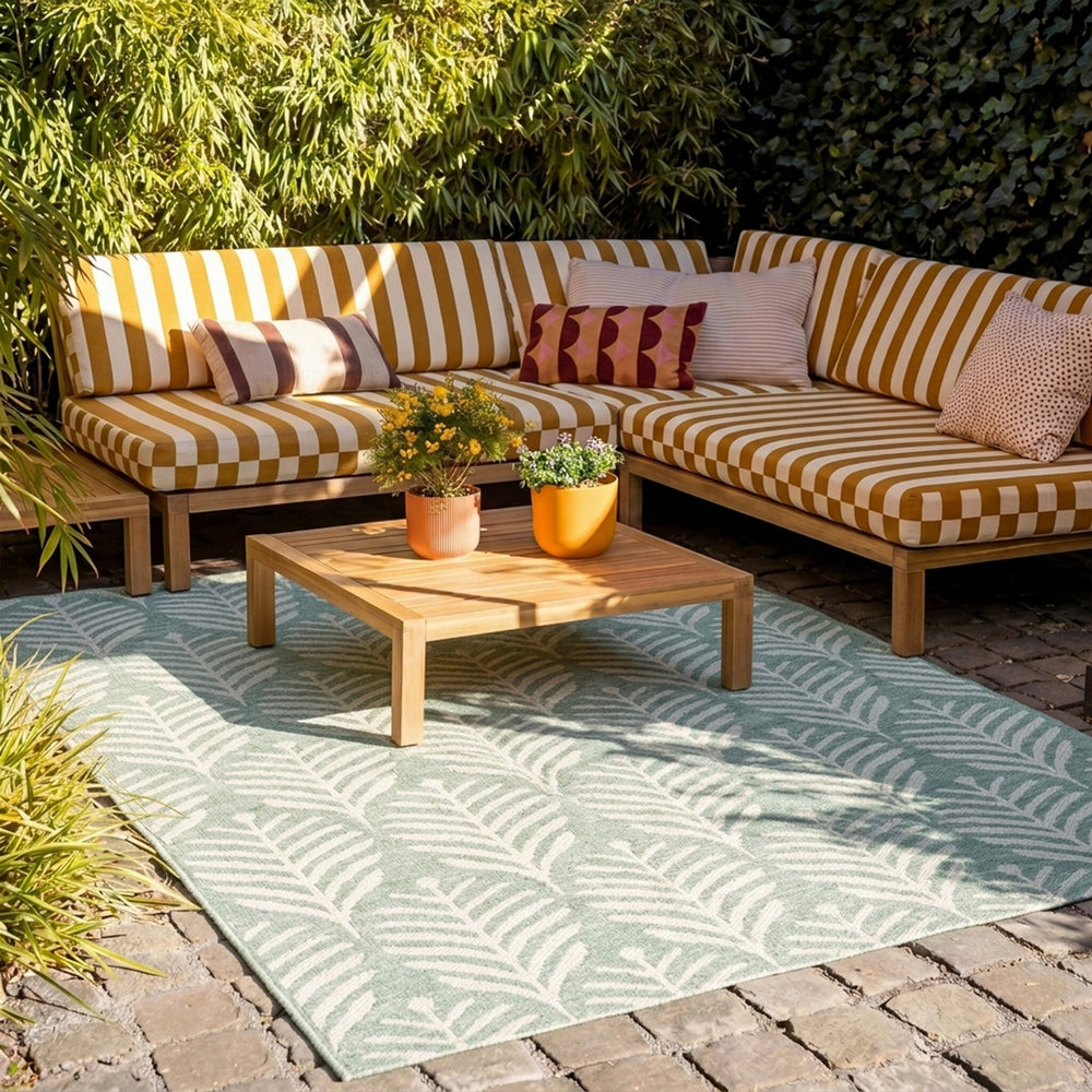 Outdoor Rug - Summer Leaves Green