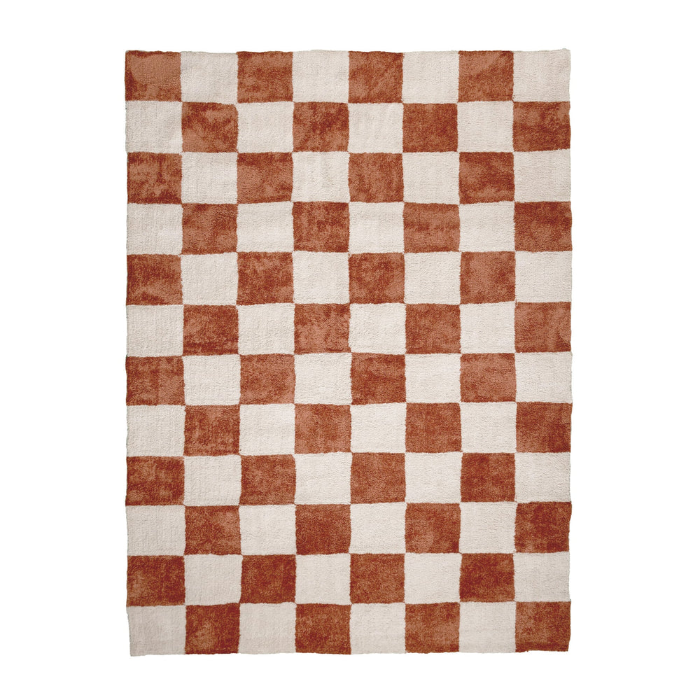 Checkerboard Rug - Blox Terracotta
