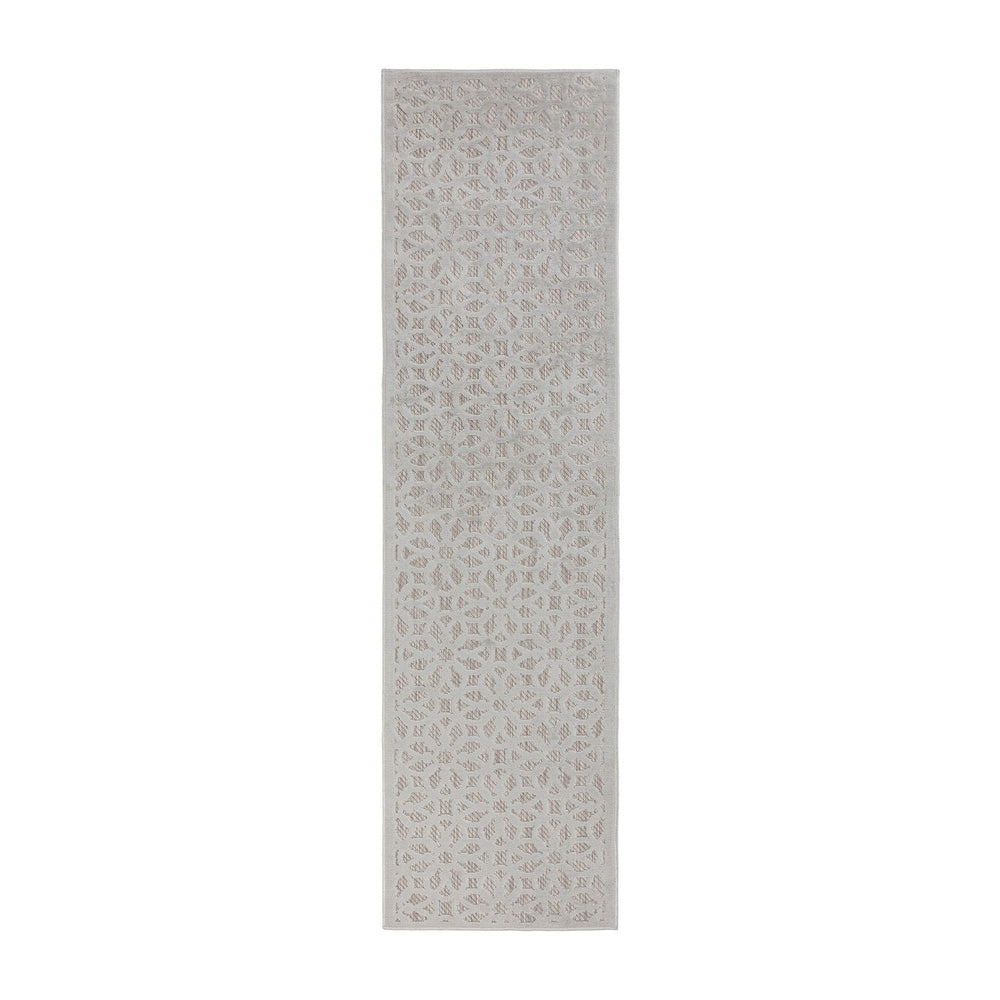 Balcony rug - Piatto Argento Silver/White