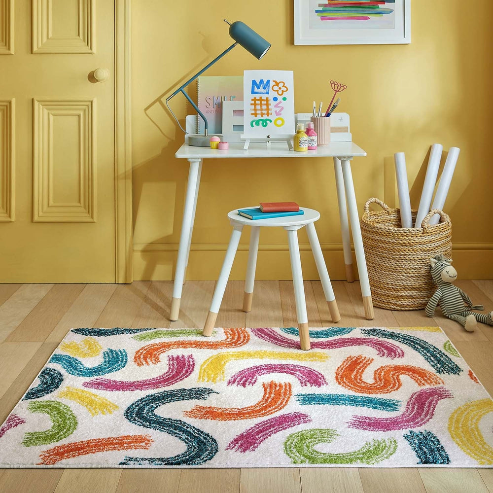 Colorful children's floor rug - Radiso Doodle Multicolor