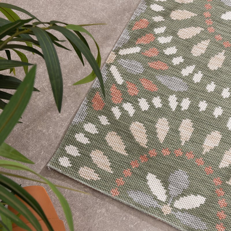 Indoor Outdoor Rug - Ranch Mandala Green