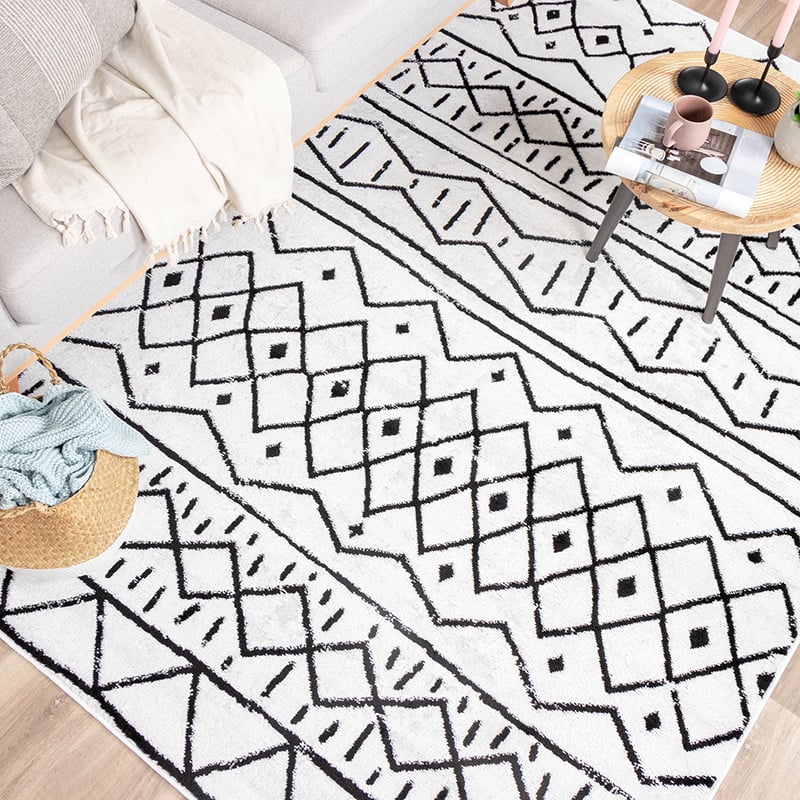 Scandinavian Rug - Scandi Stina Black/White
