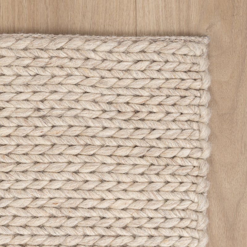 Wool Rug - Twist Beige