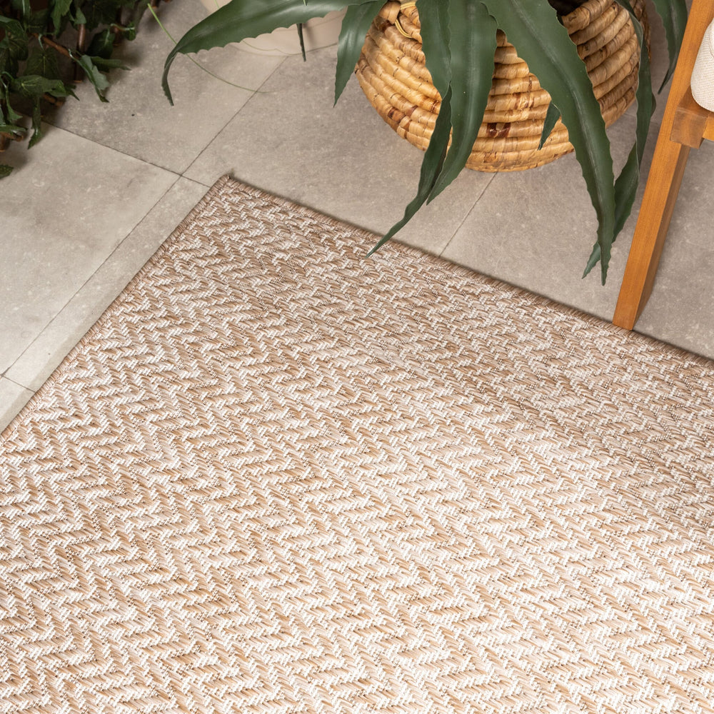 Jute Outdoor Rug – Nusa Lines Beige