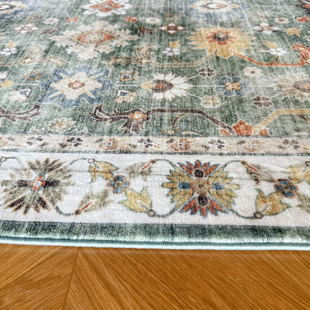 Show moreVintage Rug - Ember Oriental Green